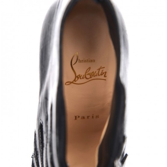 CHRISTIAN LOUBOUTIN- CALFSKIN VEAU VELOURS ATTROUPA 120 BOOTIES - Picture 7 of 9